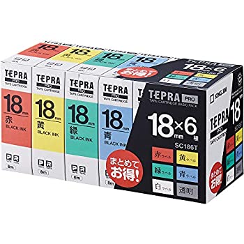 KING JIM PROテ-プ ベ-シックパック18ミリ幅 SC186T（中古品）