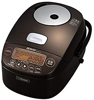 象印 炊飯器 圧力IH式 5.5合 極め炊き 鉄器コートプラチナ厚釜 ブラウン NP-BH10-TA（中古品）