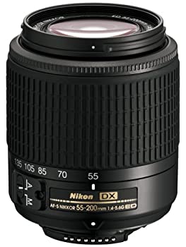 Nikon AF-S DX Zoom Nikkor ED 55-200mm F4-5.6G ブラック ニコンDXフォーマット専用（中古品）