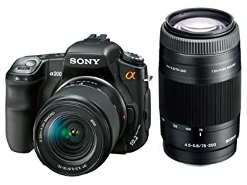 ソニー SONY デジタル一眼レフカメラWズームレンズキット α200 ダブルズームキット DSLR-A200W（中古品）