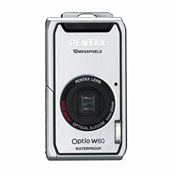 PENTAX デジタルカメラ OPTIO (オプティオ) W60 シルバー 1000万画素 光学5倍ズーム OPTIOW60S（中古品）