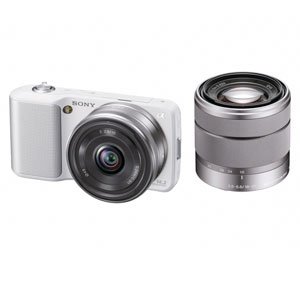 ソニー SONY デジタル一眼α NEX-3 ダブルレンズキット ホワイト NEX-3D/W（中古品）