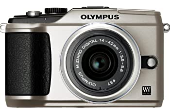 OLYMPUS ミラーレス一眼 E-PL2 レンズキット ゴールド E-PL2 LKIT GLD（中古品）の通販は 25,154円