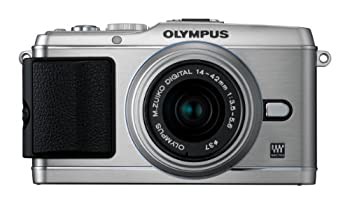 OLYMPUS ミラーレス一眼 PEN E-P3 レンズキット シルバー E-P3 LKIT SLV（中古品）