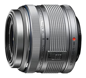 OLYMPUS 標準ズームレンズ M.ZUIKO DIGITAL 14-42mm F3.5-5.6 II R シルバー（中古品）