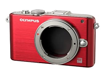 OLYMPUS ミラーレス一眼 PEN Lite E-PL3 ボディ レッド E-PL3 BODY RED（中古品）