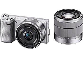 ソニー SONY ミラーレス一眼 α NEX-5N ダブルレンズキット E 16mm F2.8+E 18-55mm F3.5-5.6 OSS付属 シルバー NEX-5ND/S（中古品）