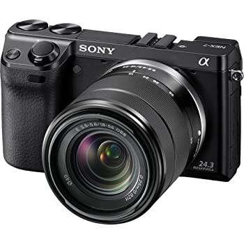 ソニー SONY ミラーレス一眼 α NEX-7 ズームレンズキット E18-55mm F3.5-5.6 OSS付属 専用ブラックモデル NEX-7K（中古品）