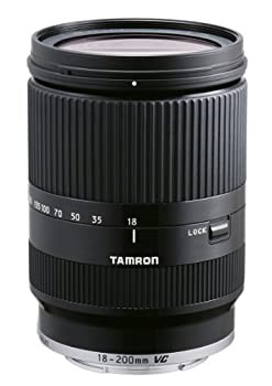 TAMRON 高倍率ズームレンズ 18-200mm F3.5-6.3 DiIII VC ソニーEマウント用 ミラーレスカメラ NEX専用 ブラック B011SE-ブラック（中古品