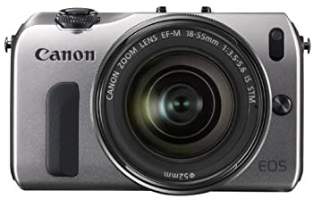 Canon ミラーレス一眼カメラ EOS M レンズキット EF-M18-55mm F3.5-5.6 IS STM付属 シルバー EOSMSL-18-55ISSTMLK（中古品）
