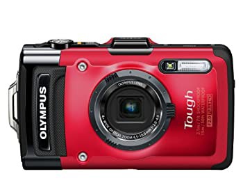 OLYMPUS デジタルカメラ STYLUS TG-2 1200万画素CMOS 15m防水 100kgf耐荷重 レッド TG-2 RED（中古品）