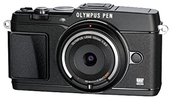 OLYMPUS ミラーレス一眼 PEN E-P5 ボディ(ボディキャップレンズ BCL-1580セット) ブラック E-P5 BODY BLK（中古品）