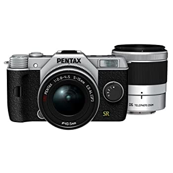 PENTAX ミラーレス一眼 Q7 ダブルズームキット [標準ズーム 02 STANDARD ZOOM ・望遠ズーム 06 TELEPHOTO ZOOM] シルバー Q7 SILVER WZOOM KIT 1（中古品）