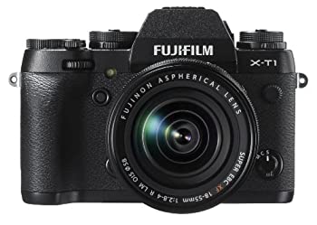 FUJIFILM ミラーレス一眼 X-T1 レンズキット ブラック F X-T1B/1855KIT（中古品）