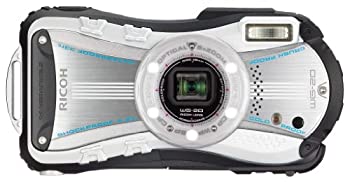 RICOH 防水デジタルカメラ RICOH WG-20 ホワイト 防水10m耐ショック1.5m耐寒-10度 RICOH WG-20WH 08064（中古品）