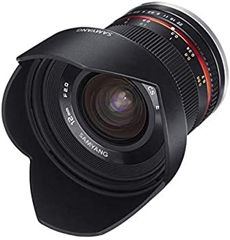 SAMYANG 単焦点広角レンズ 12mm F2.0 ブラック マイクロフォーサーズ用 APS-C用（中古品）
