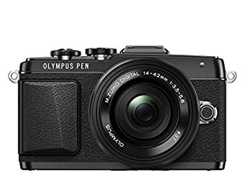 OLYMPUS PEN Lite E-PL7 14-42mm EZレンズキット ブラック ミラーレス一眼 E-PL7 EZ LKIT BLK（中古品）