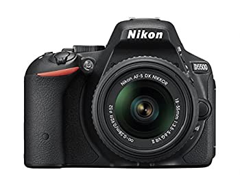 Nikon デジタル一眼レフカメラ D5500 18-55 VRII レンズキット ブラック 2416万画素 3.2型液晶 タッチパネル D5500LK18-55BK（中古品）