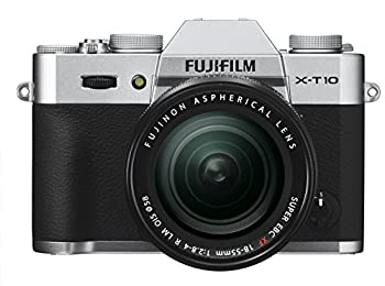 FUJIFILM ミラーレス一眼 X-T10 レンズキット シルバー X-T10LK-S（中古品）