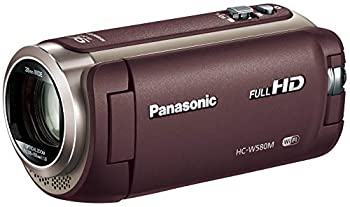 パナソニック HDビデオカメラ W580M 32GB サブカメラ搭載 高倍率90倍ズーム ブラウン HC-W580M-T（中古品）