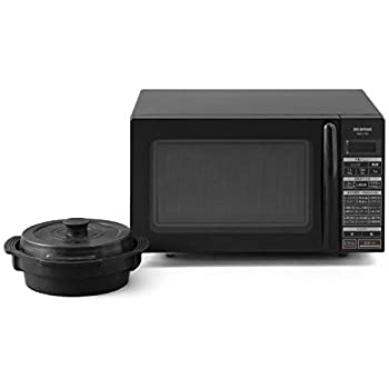 アイリスオーヤマ 電子レンジ 18L ブラックIRIS かんたん両面焼き 