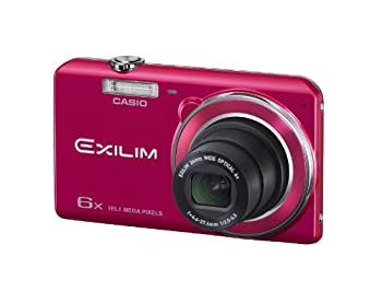 CASIO デジタルカメラ EXILIM EXZS26RD 1610万画素 光学6倍ズーム 広角26mm EX-ZS26RD レッド（中古品）