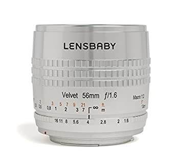 Lensbaby ソフトレンズ Velvet 56SE 56mm F1.6 ニコンFマウント シルバー フルサイズ対応 860090（中古品）