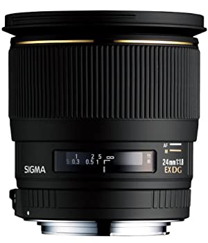 SIGMA 単焦点広角レンズ 24mm F1.8 EX DG ASPHERICAL MACRO キヤノン用 フルサイズ対応（中古品）の通販は