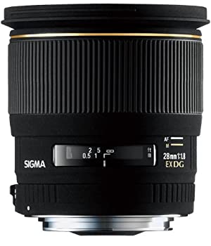 SIGMA 単焦点広角レンズ 28mm F1.8 EX DG ASPHERICAL MACRO ニコン用 フルサイズ対応（中古品）