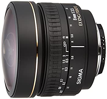SIGMA 単焦点魚眼レンズ 8mm F3.5 EX DG CIRCULAR FISHEYE ニコン用 円周魚眼 フルサイズ対応 485597（中古品）