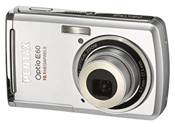 PENTAX デジタルカメラ Optio (オプティオ) E60 シルバー 1010万画素 光学3倍ズーム OPTIOE60S（中古品）