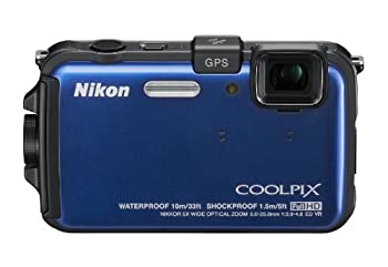 Nikon デジタルカメラ COOLPIX (クールピクス) AW100 オーシャンブルー AW100BL（中古品）