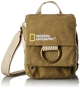 NATIONAL GEOGRAPHIC ショルダーバッグ Earth Exploreコレクション 1.3L 撥水加工 グリーン(カーキキャンバス) NG 2342（中古品）