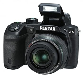 PENTAX X-5 クラシックブラック 1 600万画素 超広角-超望遠ズームレンズ 単3型電池仕様 デュアル手ぶれ補正 高速連写 X-5 CLASSIC BLACK 12764（中古品）