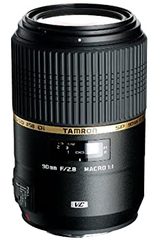 TAMRON 単焦点マクロレンズ SP 90mm F2.8 Di MACRO 1:1 VC USD キヤノン用 フルサイズ対応 F004E（中古品）の通販は 30,831円