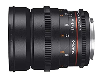 SAMYANG 24mm T1.5 VDSLR ED AS IF UMC II マイクロフォーサーズ用 フルサイズ対応 フォローフォーカスギア搭載（中古品）