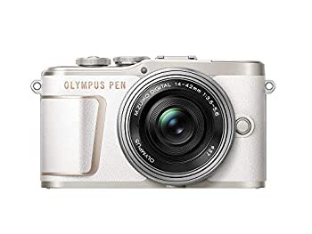 OLYMPUS ミラーレス一眼カメラ PEN E-PL10 14-42mm EZレンズキット ホワイト（中古品）