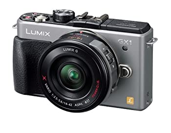 パナソニック ミラーレス一眼カメラ ルミックス GX1 レンズキット 電動ズームレンズ ブレードシルバー DMC-GX1X-S（中古品）