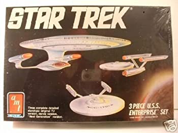 amt スタートレック USSエンタープライズ3点セット モデルキット1988 Star Trek  U.S.S. Enterprise Starship 3Piece（中古品）