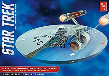AMT 1/537 スタートレック 宇宙大作戦 USS エンタープライズ カットアウェイ(内部再現)モデル（中古品）