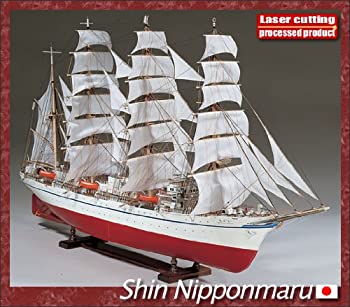 ウッディジョー 1/80 日本丸 大型木製帆船模型 組立キット（中古品 