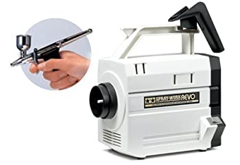 タミヤ エアーブラシシステム No.44 スプレーワーク コンプレッサー レボ II HGトリガーエアーブラシ付き 74544（中古品） 26,954円