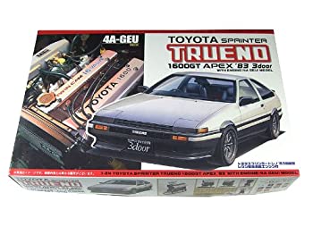 フジミ模型　【03657】　1/24　トヨタ　スプリンタートレノ　'83前期型 3door 　レジン製完成品エンジン付き　　4A-GEU（中古品）