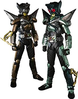 S.I.C. 仮面ライダーカブト 仮面ライダーキックホッパー &amp; パンチホッパー 約180mm PVC&amp;ABS&amp;ダイキャスト製 塗装済み可動フィギュア（中古品）
