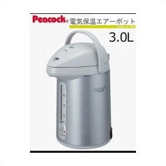 Peacock ピーコック 電気保温エアーポット（非沸とうタイプ） サテングレー 3．0L WXP−30（中古品）の通販は 9,530円
