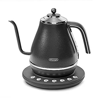 デロンギ(DeLonghi)電気ケトル アイコナ カフェ グレー 温度設定機能 / 保温機能付き 1.0L ?KBOE1230J-GY（中古品）