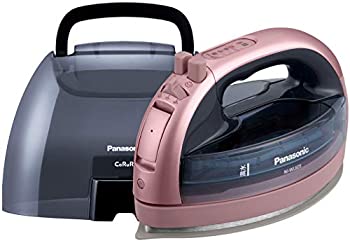 パナソニック コードレス スチームアイロン Wヘッドベース 全面スチーム セラミックコート ピンク NI-WL605-P（中古品）