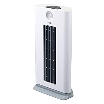 ドウシシャ セラミックヒーター コーナー 人感センサー付き タイマー付き 転倒OFFスイッチ付 ホワイト ピエリア CHU-101J WH（中古品）