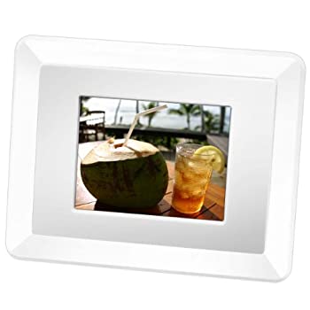 GREEN HOUSE デジタルフォトフレーム 3.5インチ 内蔵メモリー16MB 解像度320×240 クリア(フレーム3色付) GHV-DF35CW（中古品）