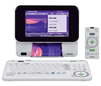 EPSON Colorio me コンパクトプリンター E-810 7.0型TFTカラー液晶 はがき作成機能 デジタルフォトフレーム機能 4色染料インク（中古品）